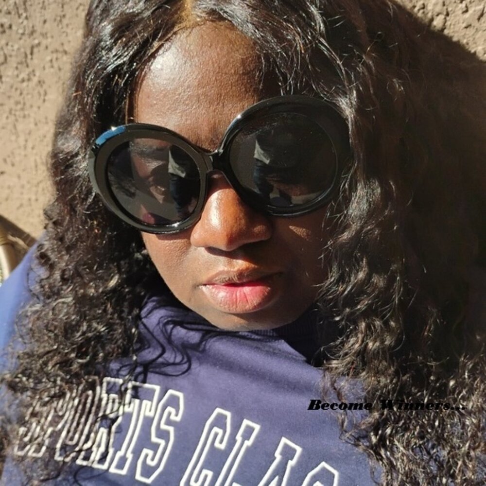 🔥New 2025 Wet Black Sexy Oversized Anti-Glare Round Fashion Eye Wear AC Lens